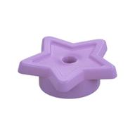 Lego Tile, Star with Stud Holder, Pin Hole / Medium Lavender