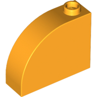 Lego Brick Curved 1 x 3 x 2 / Bright Light Orange