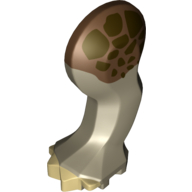 Lego Animal Body Part, Dinosaur, Triceratops Leg, Left, Front, with Pin, Tan Nails and Reddish Brown and Dark Brown Print / Dark Tan