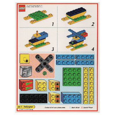 Lego Creator Board Game Model Card (Red): Helicopter / [No Color/Any Color]