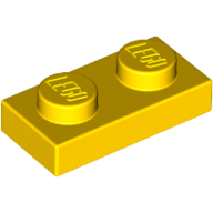 Lego Plate 1 x 2 / Yellow