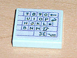 Lego Tile 2 x 2 with Computer Keyboard Right Pattern (Sticker) - Set 3142