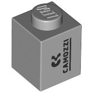 Lego Brick 1 x 1 with Black 'CAMOZZI' Print