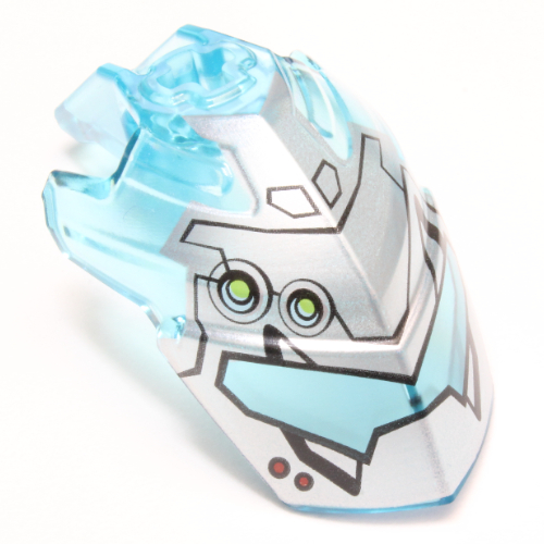 Lego Large Figure Helmet / Visor with Clip with Face Guard Print Type 3