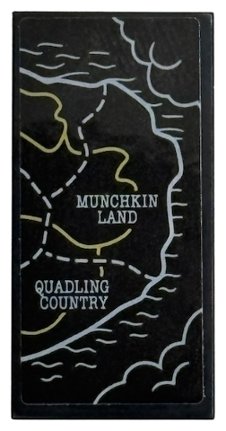 Lego Tile 2 x 4 with OZ Map with 'MUNCHKIN LAND' and 'QUADLING COUNTRY' Right Half Pattern (Sticker) - Set 75689