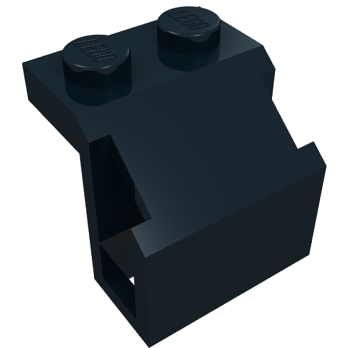 Lego Train, Steam Engine Cylinder, 1 x 2 Studs, Flat Surfaces / Black