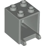 Lego Box 2 x 2 x 2 [Hollow Studs] / Light Gray