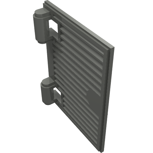 Lego Window 1 x 2 x 3 Shutter with Hinges and No Handle / Dark Bluish Gray