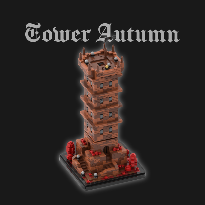 Lego Autumn Tower - Medieval Tower in Microscale
