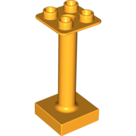 Lego Duplo Support / Umbrella Stand with Square Base (fits 92002) / Bright Light Orange