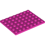 Lego Plate 6 x 8 / Dark Pink
