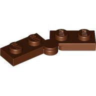 Lego Hinge Plate 1 x 4 Swivel Top / Base - Hollow Clip [Complete Assembly] / Reddish Brown