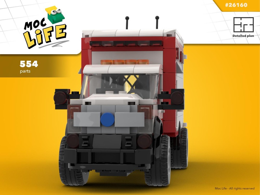 Lego Ford F-450 regularcab dually ambulance