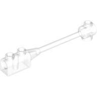 Lego Bar 1 x 8 with Brick 1 x 2 Curved Top End (Original, No Axle Holder) / Trans-Clear