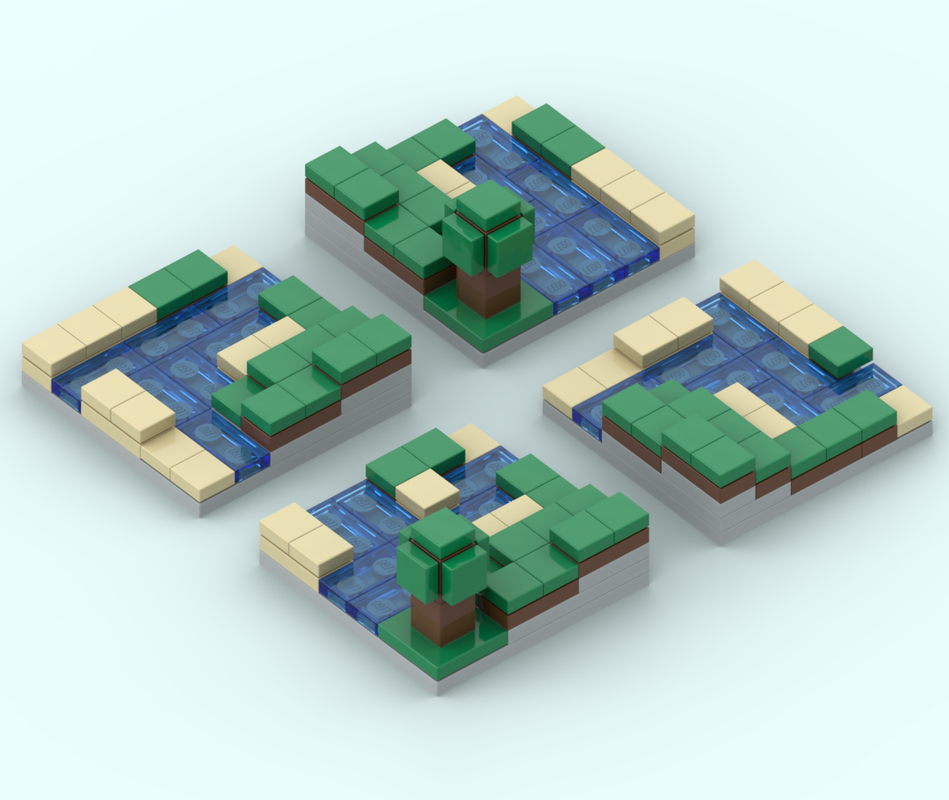 Lego River Biome - Expansion for "21265-1 The Crafting Table"