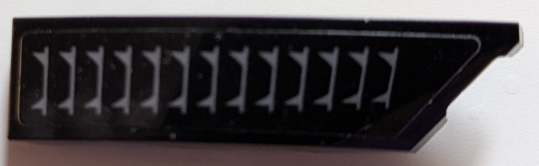 Lego Wedge 4 x 1 Right with Dark Bluish Gray Air Vent Pattern (Sticker) - Set 76919