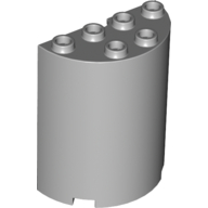 Lego Cylinder Half 2 x 4 x 4 / Light Bluish Gray
