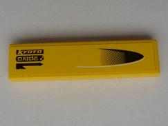 Lego Tile 1 x 4 with 'Kyoto Oxide' and Intake Pattern Model Left Side (Sticker) - Set 8666 / Yellow