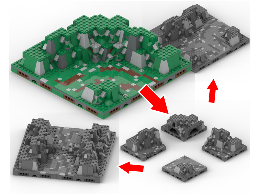 Lego Modular & Brick-Build Canyon Baseplate 6024