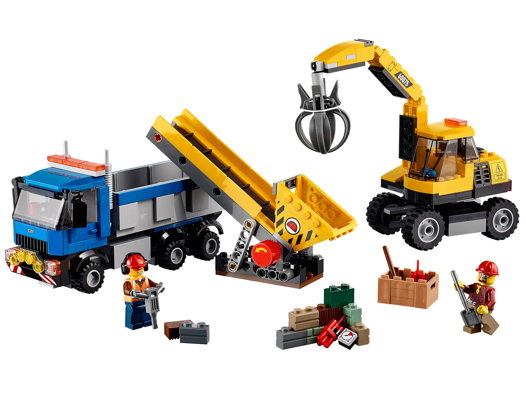 Lego Excavator and Truck