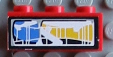 Lego Brick 1 x 3 with Front Headlight Pattern Model Left Side (Sticker) - Set 8280