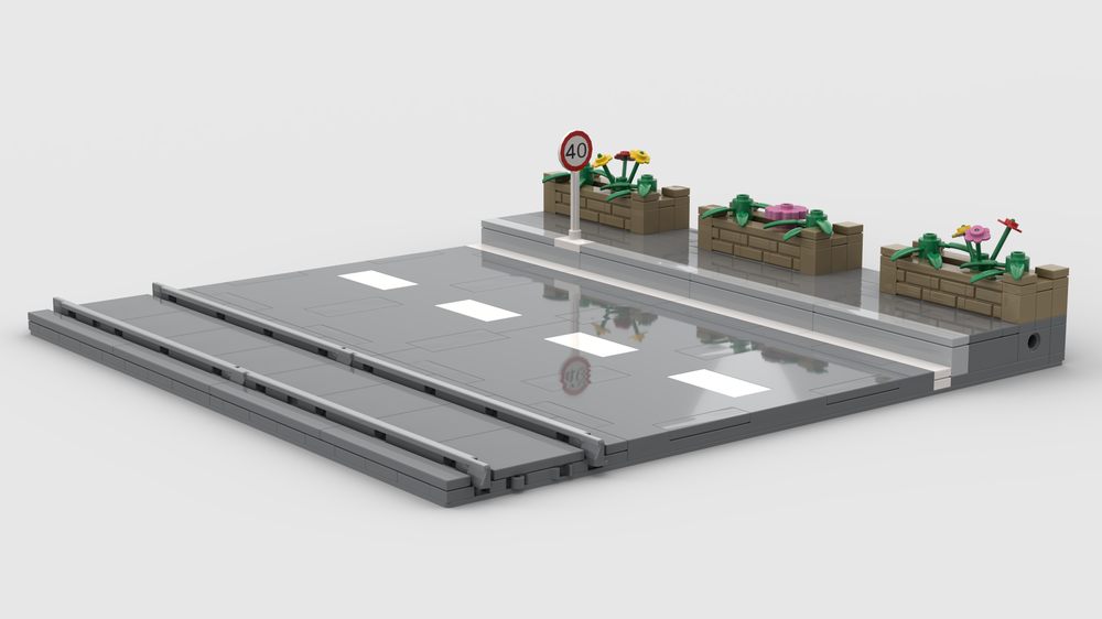 Lego Modular Road with Tram Tracks
