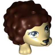 Lego Animal, Hedgehog with Eyelashes and Dark Brown Spines Print