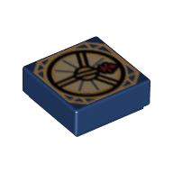 Lego Tile 1 x 1 with Magic Compass Print / Dark Blue