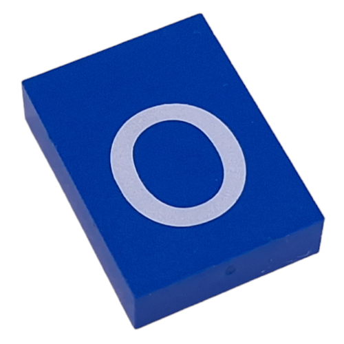 Lego Modulex Tile 3 x 4 with White 'o' Print, without Internal Supports / Modulex Tile Brown