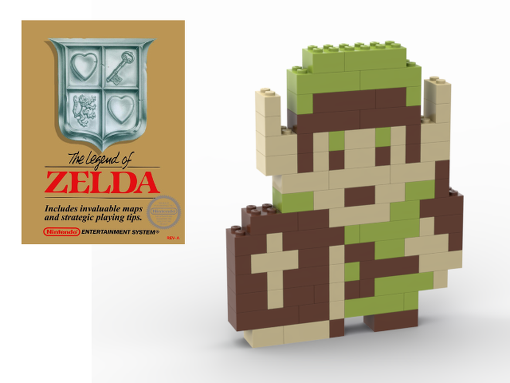 Lego 8-bit Link NES Sprite (Front)