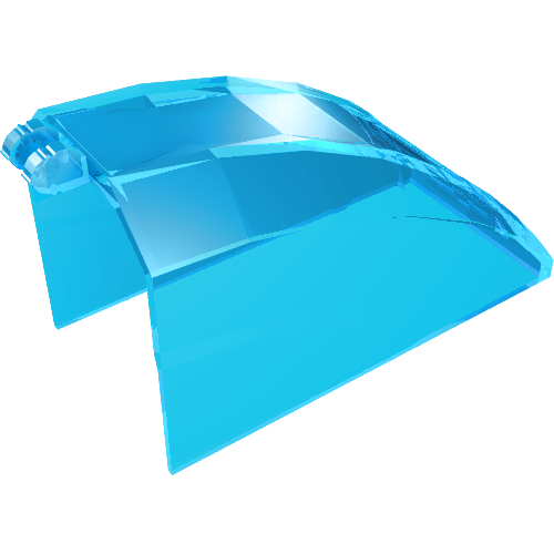 Lego Windscreen 8 x 4 x 5 Curved with 2 Fingers / Trans-Light Blue