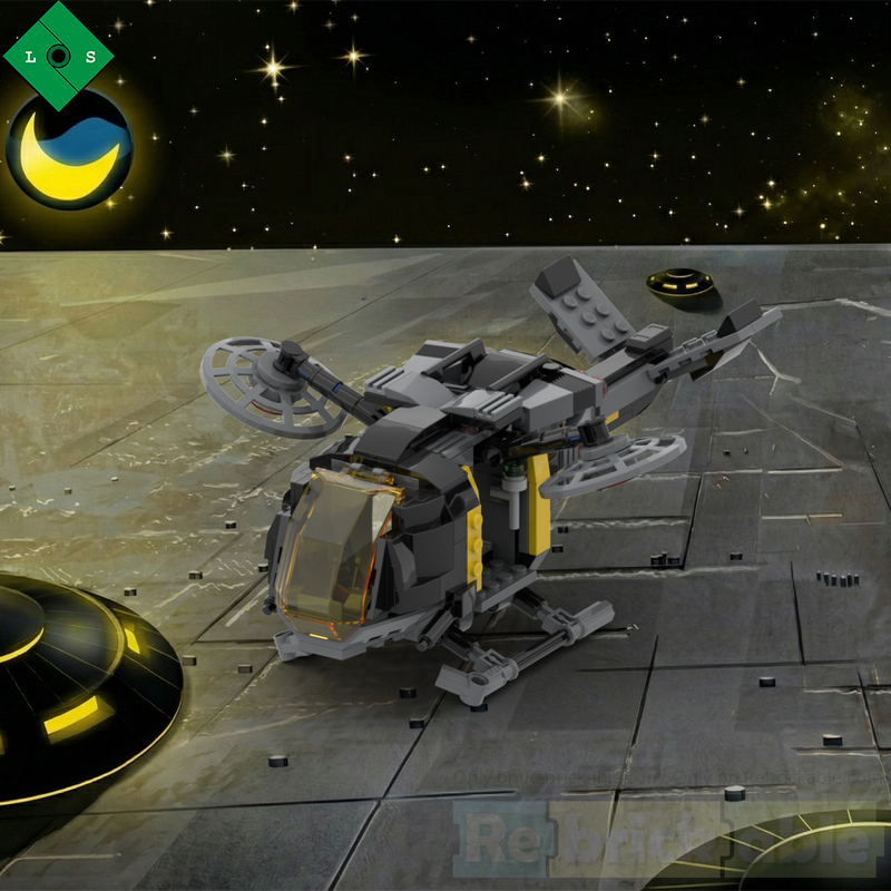 Lego Blacktron attack chopper