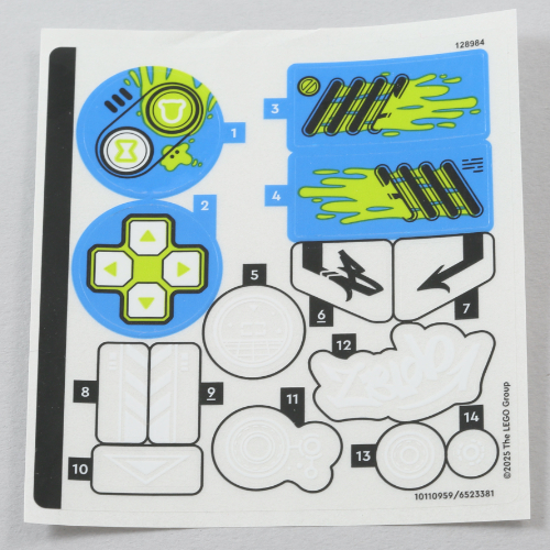 Lego Sticker Sheet for Set 71491-1