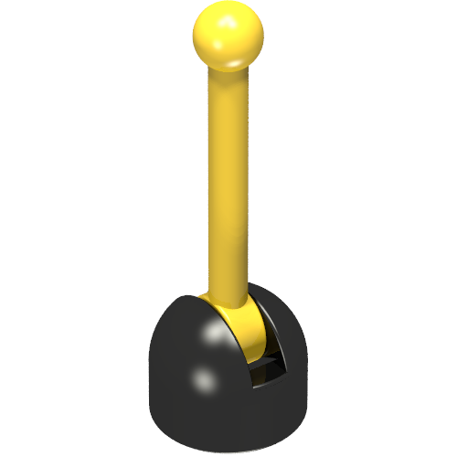 Lego Lever Small Base with Yellow Lever