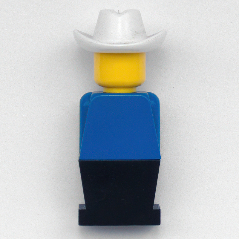 Lego LEGOLAND Blue Torso, Black Legs, With Cowboy Head