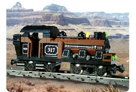 Lego Large Train Engine Brown