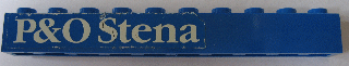 Lego Brick 1 x 10 with 'P&O Stena' Pattern (Sticker) - Set 1054