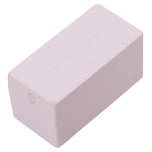 Lego Modulex Tile 1 x 2 with Black '3' Half Size Print, without Internal Supports / Modulex White