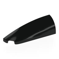 Lego Brick Round, Curved Double 1 x 4 with Stud Notch Left / Black