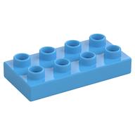 Lego Duplo Plate 2 x 4 / Medium Blue