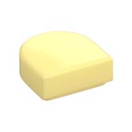 Lego Tile Round 1 x 1 Half Circle / Bright Light Yellow