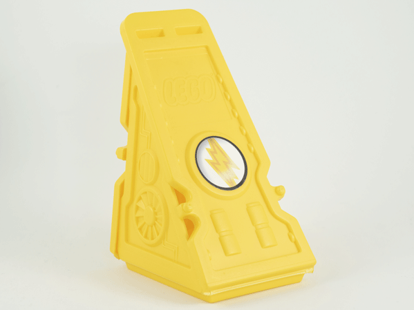 Lego Vehicle, Racer Launcher with Lightor Logo and Stat Card on Inside Pattern (Stickers) - Set 4573 / Yellow