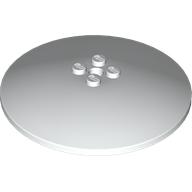 Lego Dish 8 x 8 Inverted [Radar], Solid Studs, Rounded Anti-stud Underside / White