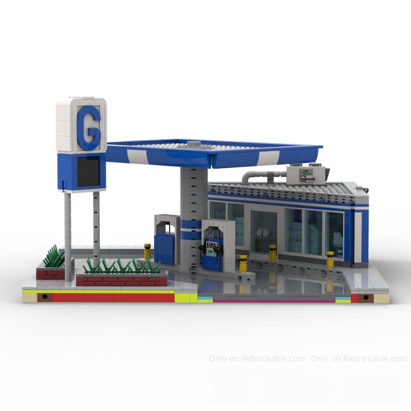 Lego Corner Gas Station