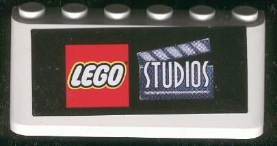 Lego Windscreen 2 x 6 x 2 with LEGO Studios Pattern (Sticker) - Set 3425