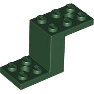 Lego Bracket 5 x 2 x 2 1/3 with Holes, Inside Stud Holder / Dark Green
