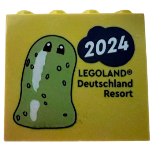Lego Brick 2 x 4 x 3 with 'LEGOLAND Deutschland Resort 2024' Z-Blob Print