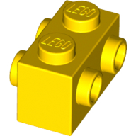 Lego Brick Special 1 x 2 with Studs on 2 Sides / Yellow