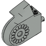 Lego Animal / Creature Body Part, Dinosaur Body Quarter with Pins [Plain] / Light Gray