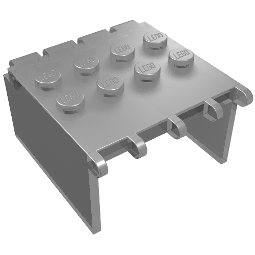 Lego Windscreen 4 x 4 x 2 Canopy Extender, Hinge / Trans-Brown